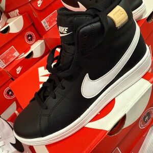 Nike Black and White High-Top Sneakers